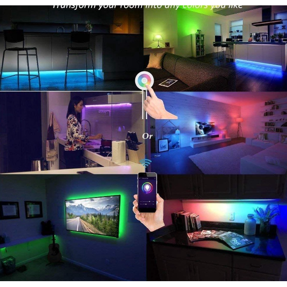 Bandes LED numériques LSC Smart Connect - 2 x 5 mètres - Intensité variable - Colorées