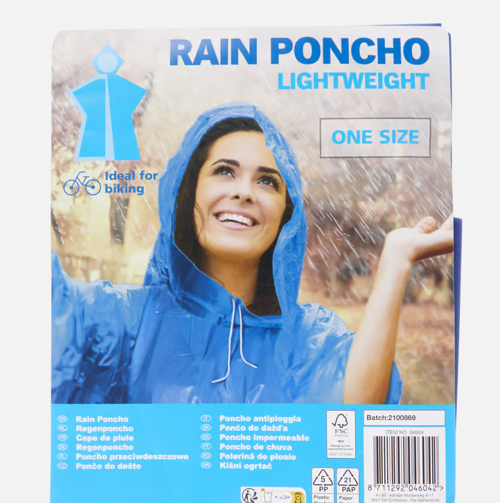 Poncho imperméable Taille unique