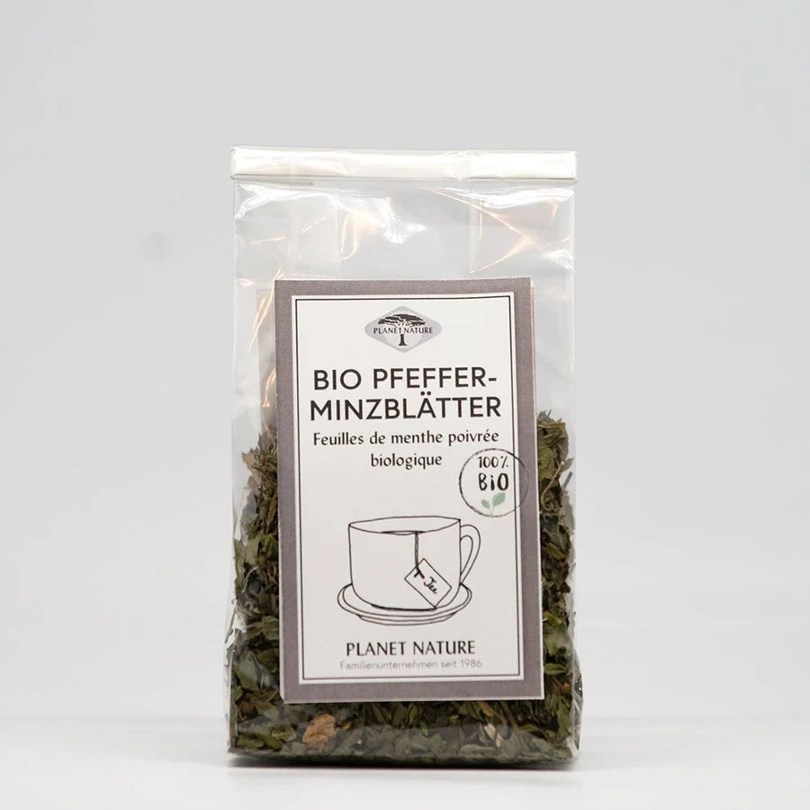 Thé de menthe poivrée bio coupées