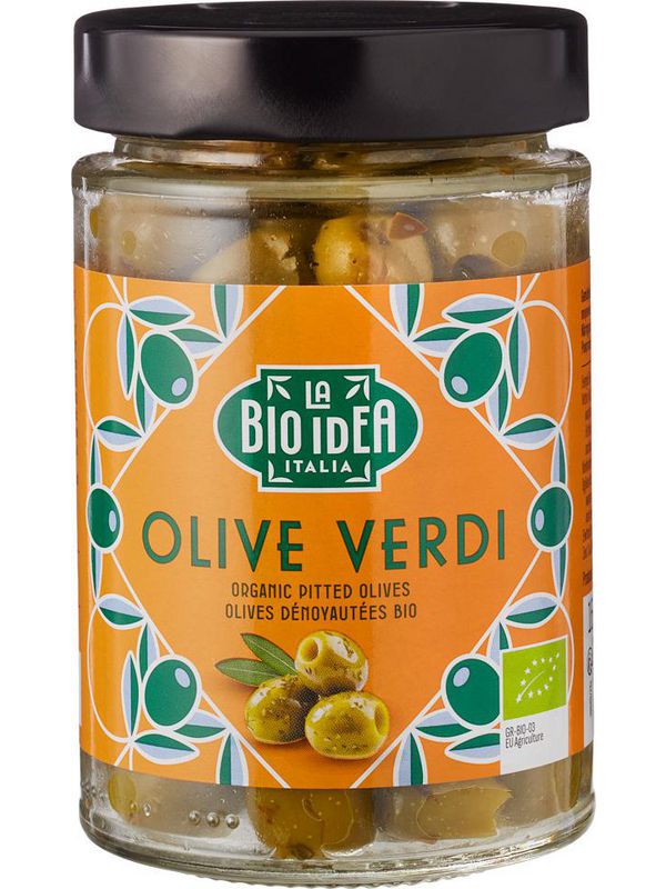 BIOIDEA Olive vertes dénoyautées 165g
