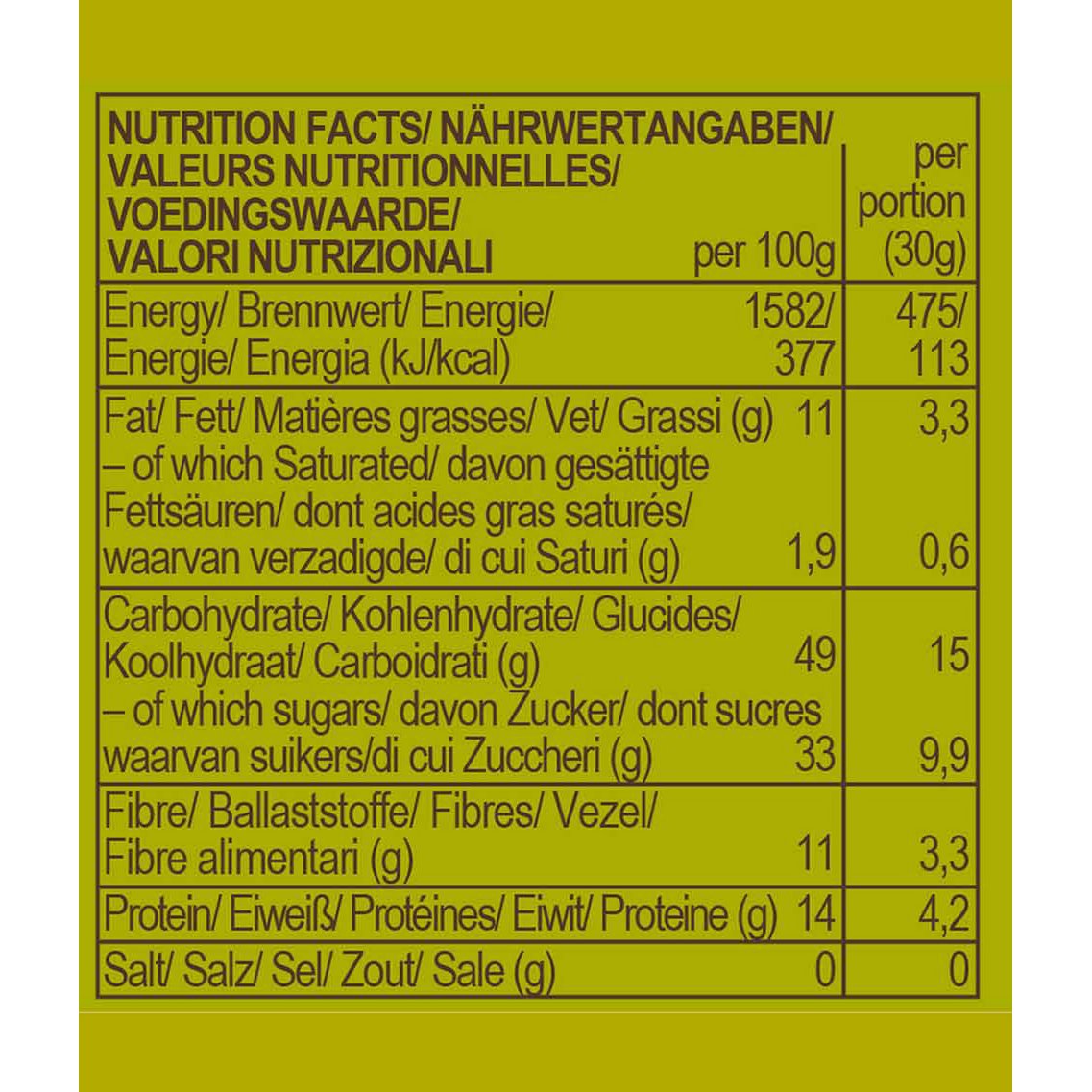 Barre protéinée au chanvre, bio, Roobar, 30 g