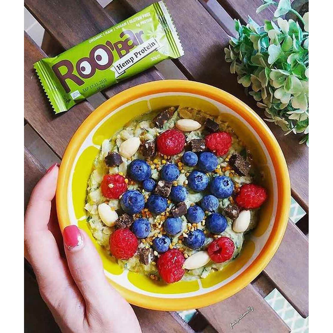 Barre protéinée au chanvre, bio, Roobar, 30 g