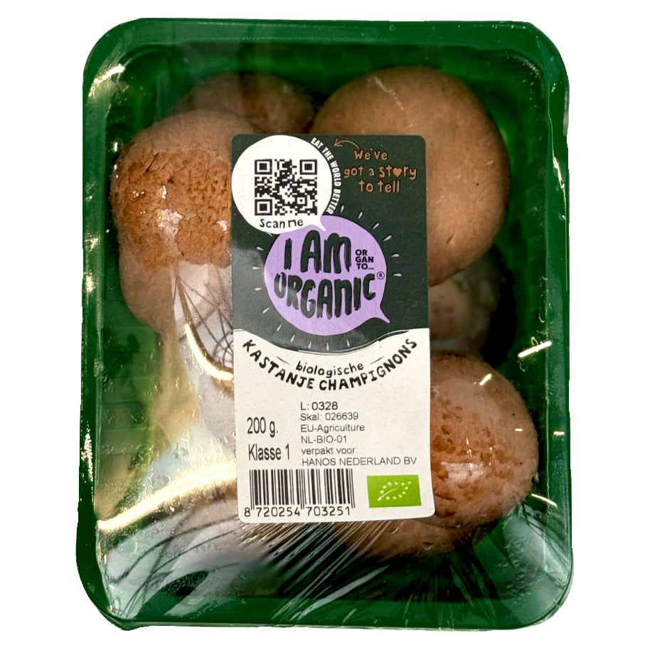 Champignons Bio Marrons Emballés 200gr