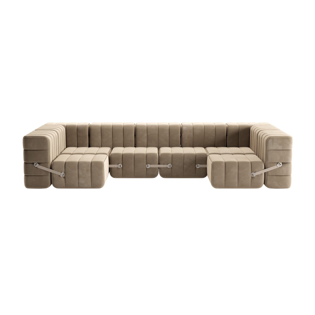Canapé - Curt-Set 15 - e.g. Flexible U-shaped sofa - Gris/maron