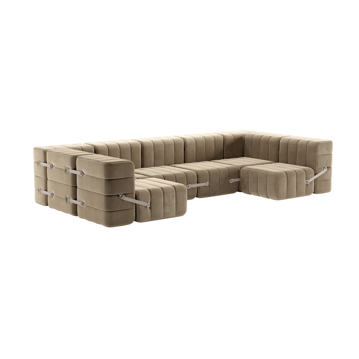 Canapé - Curt-Set 15 - e.g. Flexible U-shaped sofa - Gris/maron