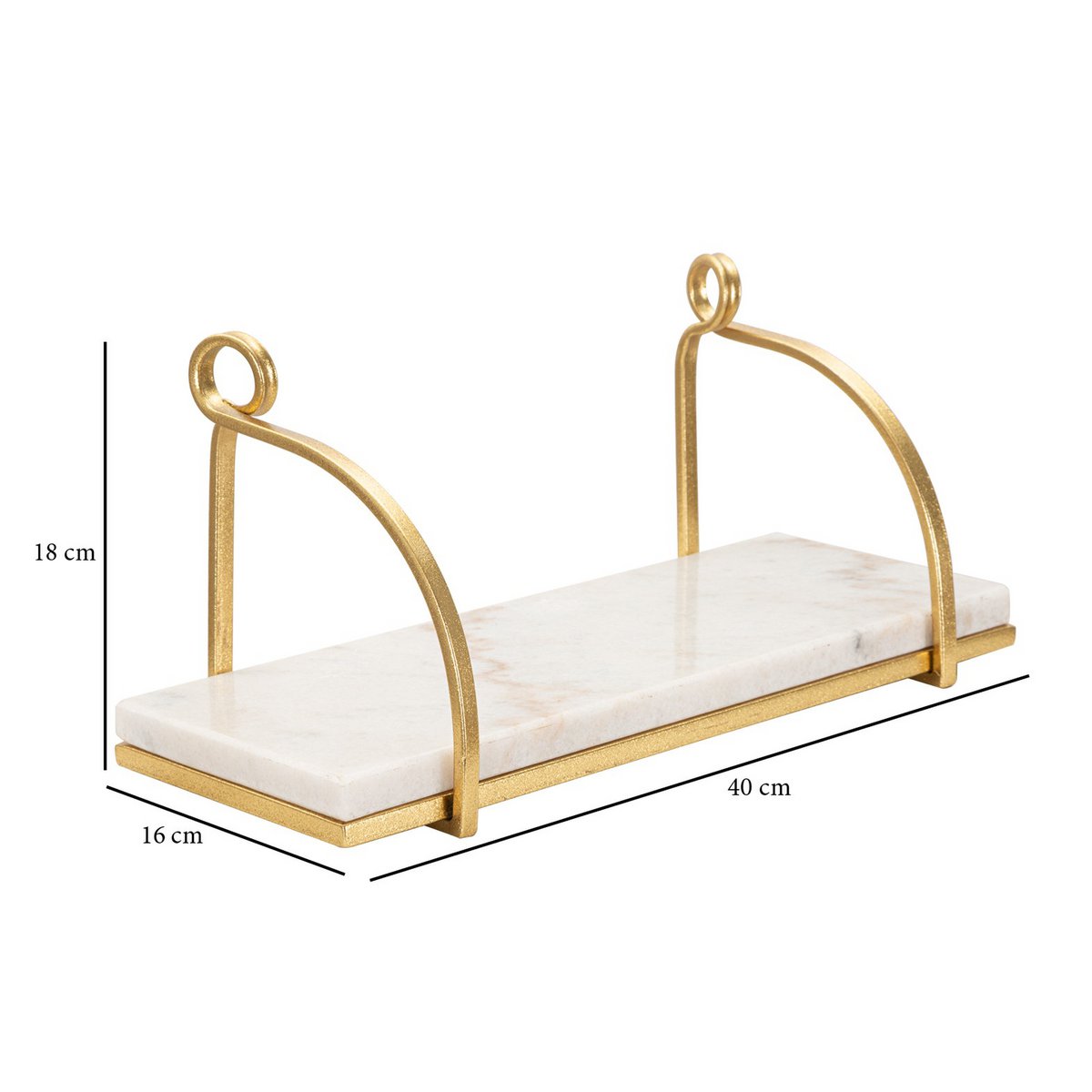 ÉTAGÈRE MURALE MARBRE CM 40X16X18