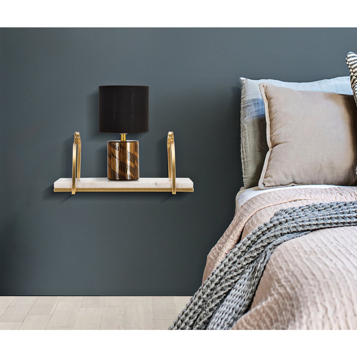 ÉTAGÈRE MURALE MARBRE CM 40X16X18