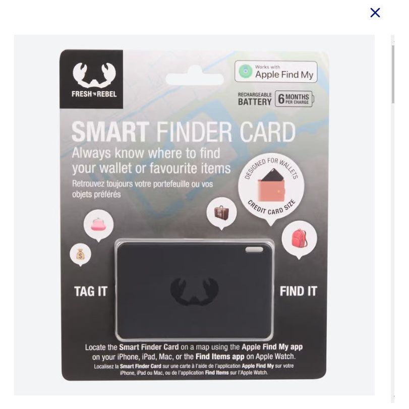 Balise connectée carte- Fresh ’n Rebel - Smart Finder card pour Iphone
