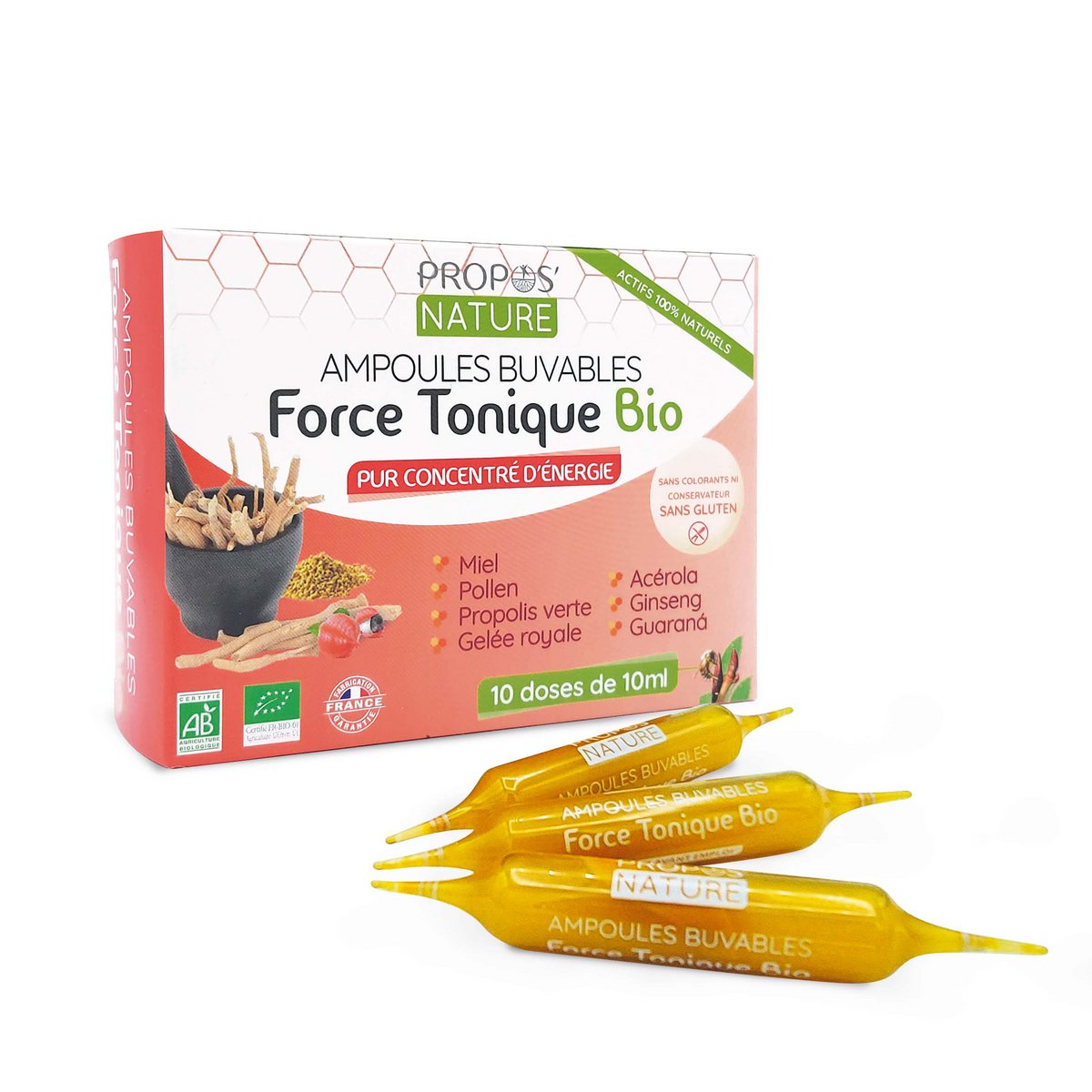 Force Tonique (certifiée AB) - 10 ampoules de 10ml