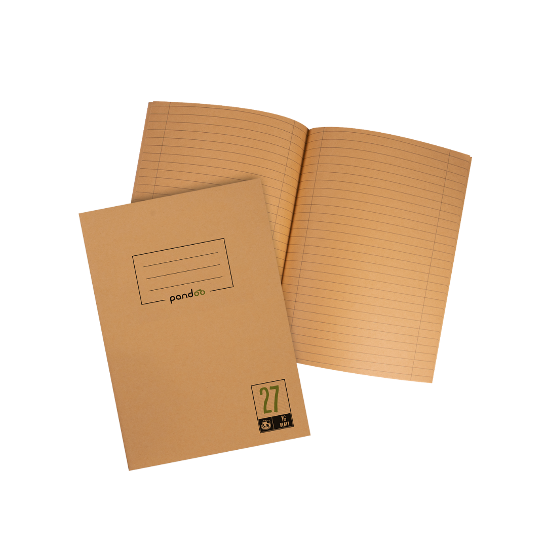 Cahiers d'exercices fabriqués à 100 % en pulpe de bambou | à carreaux ou ligné