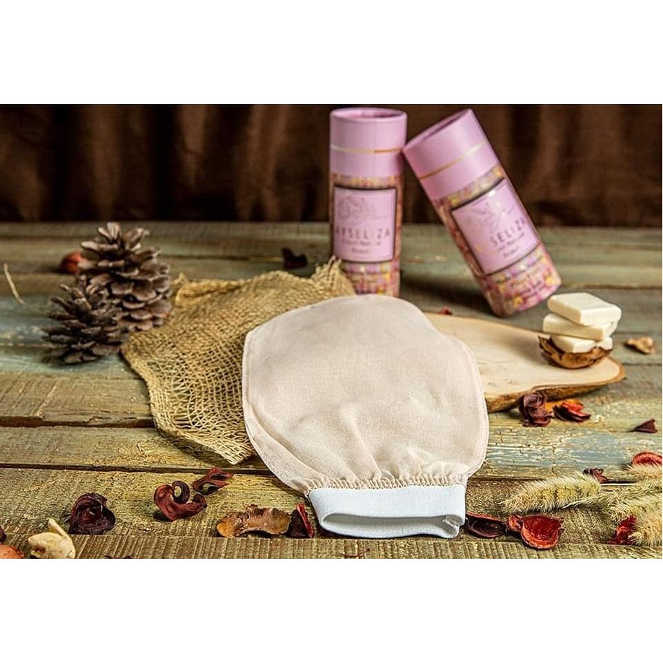 MONPAKI : Gant exfoliant AYSELIZA, 100% pure soie, de Turquie