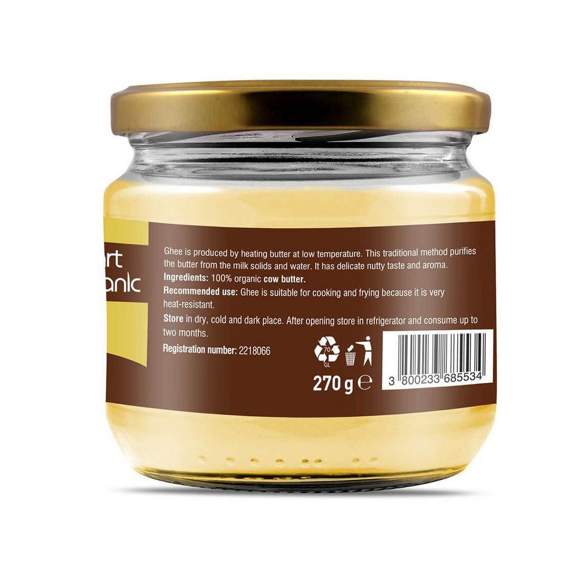 Ghee, bio, Smart Organic, 270 g