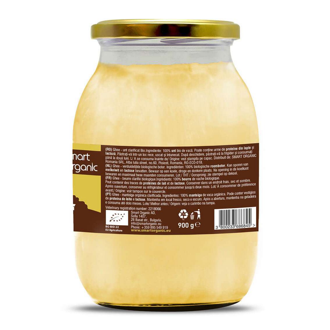 Ghee, bio, Smart Organic, 900g
