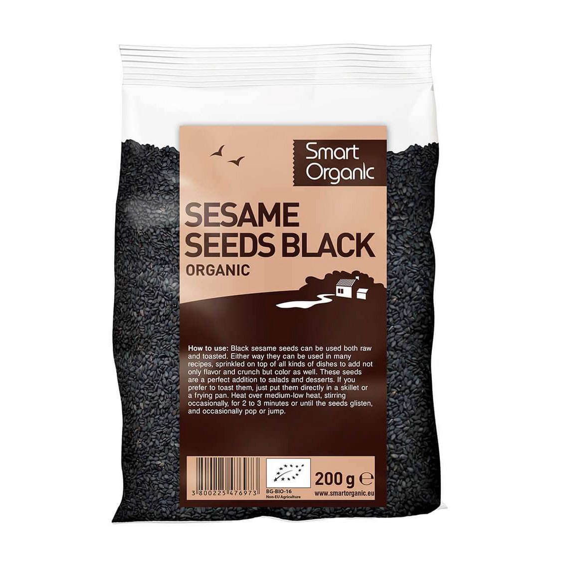 Holistibel Graines de sésame noires bio, Smart Organic, 200 g