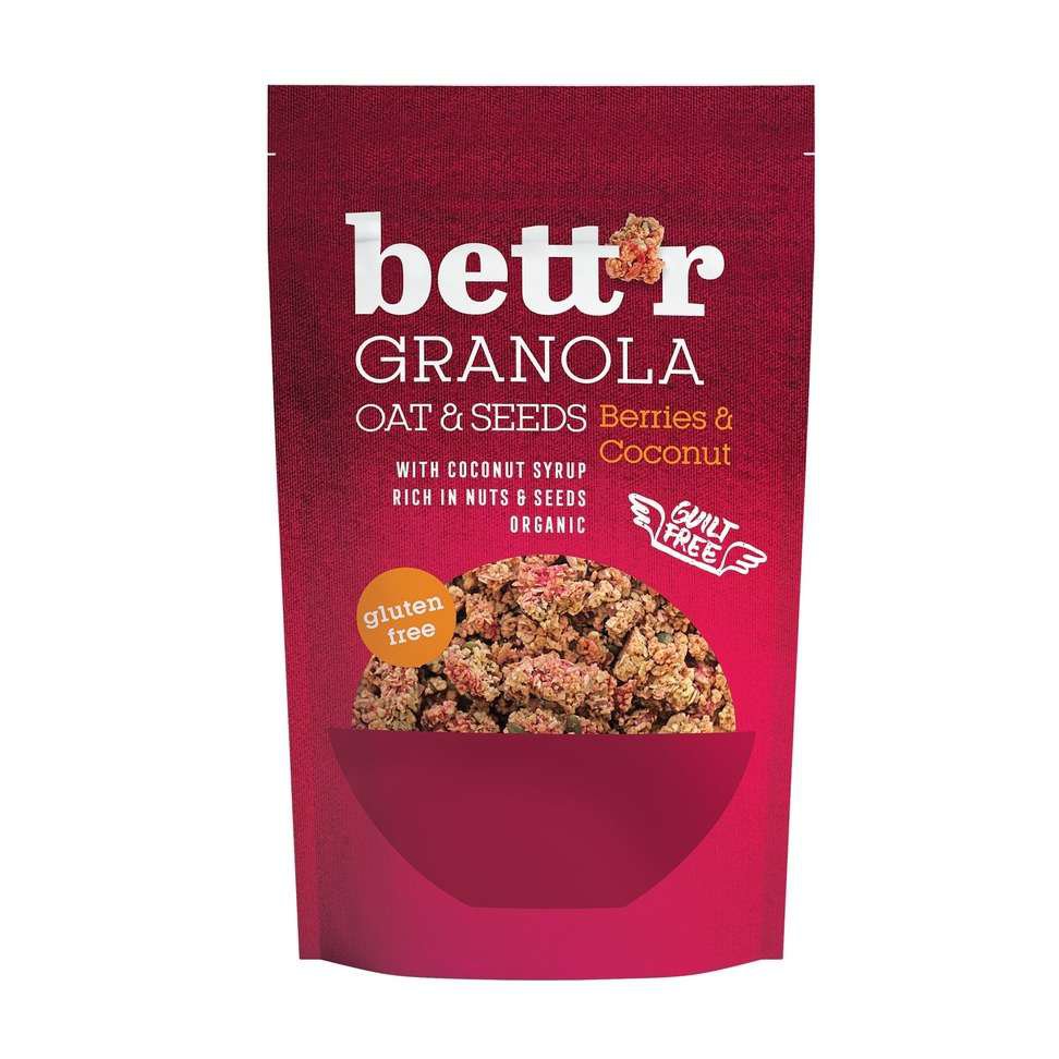 Granola Berries and Coconut, organic, Bett'r, 300g