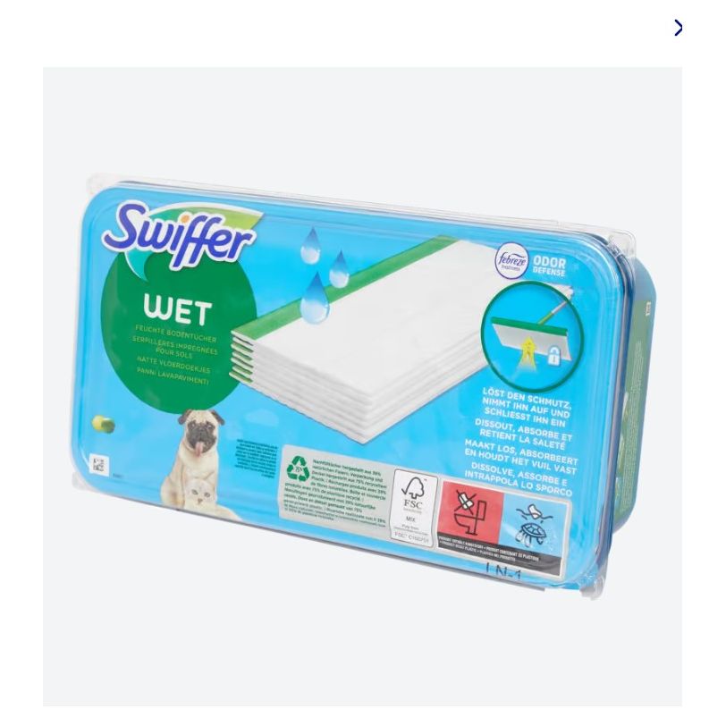 Serpillières imprégnées pour sols Swiffer Wet