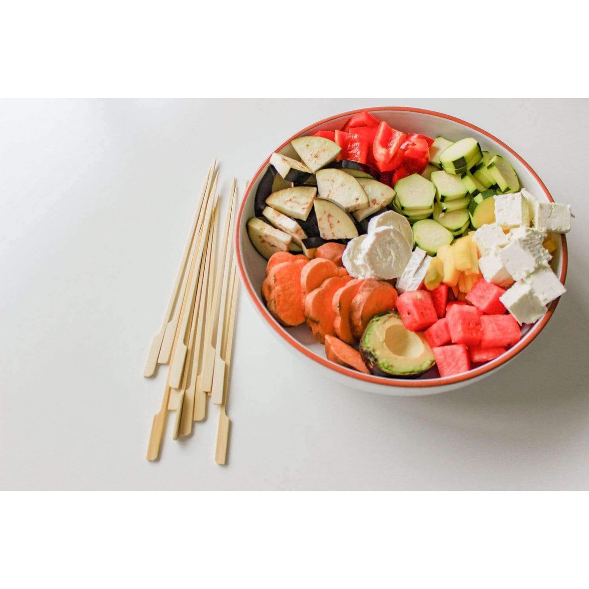 Bâtonnets de gril à manche large en bambou | 20x 30 pièces