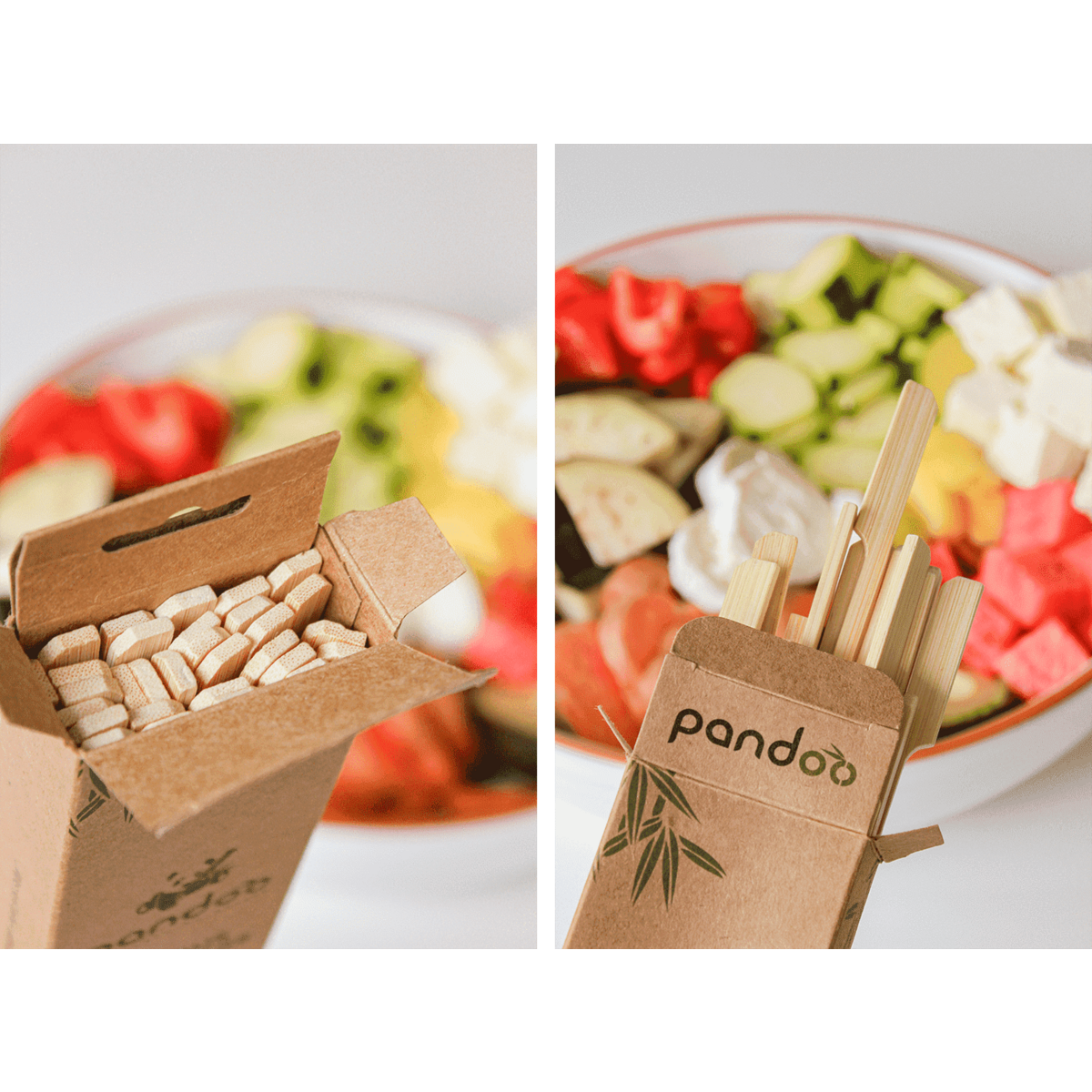 Bâtonnets de gril à manche large en bambou | 20x 30 pièces