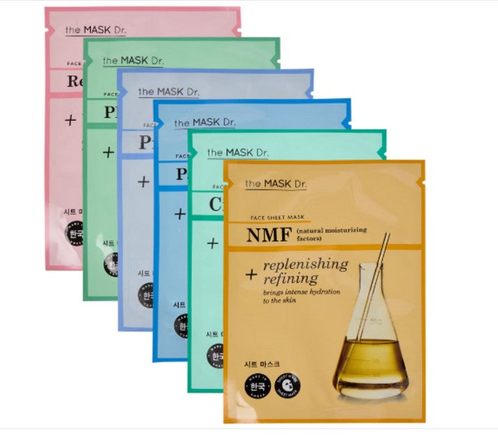Masque coréen : Masques visage coréens - The Mask Dr. - Rétinol - CiCa - PHA + AHA - Probiotiques - Panthénol - NMF