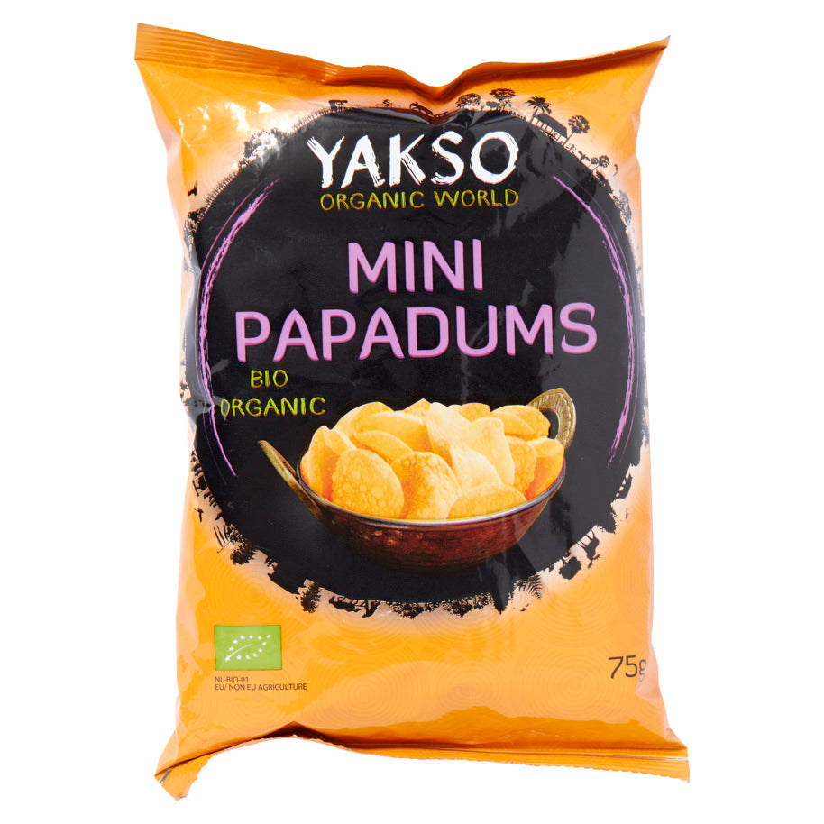 Mini papadums bio 75 gr