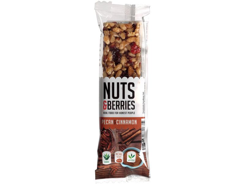 NUTS&BERRIES Energy bar pécan cannel 30g noix de pécan/cannelle