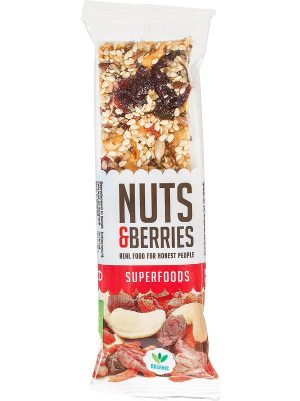 NUTS&BERRIES Energy bar superfoods 40g