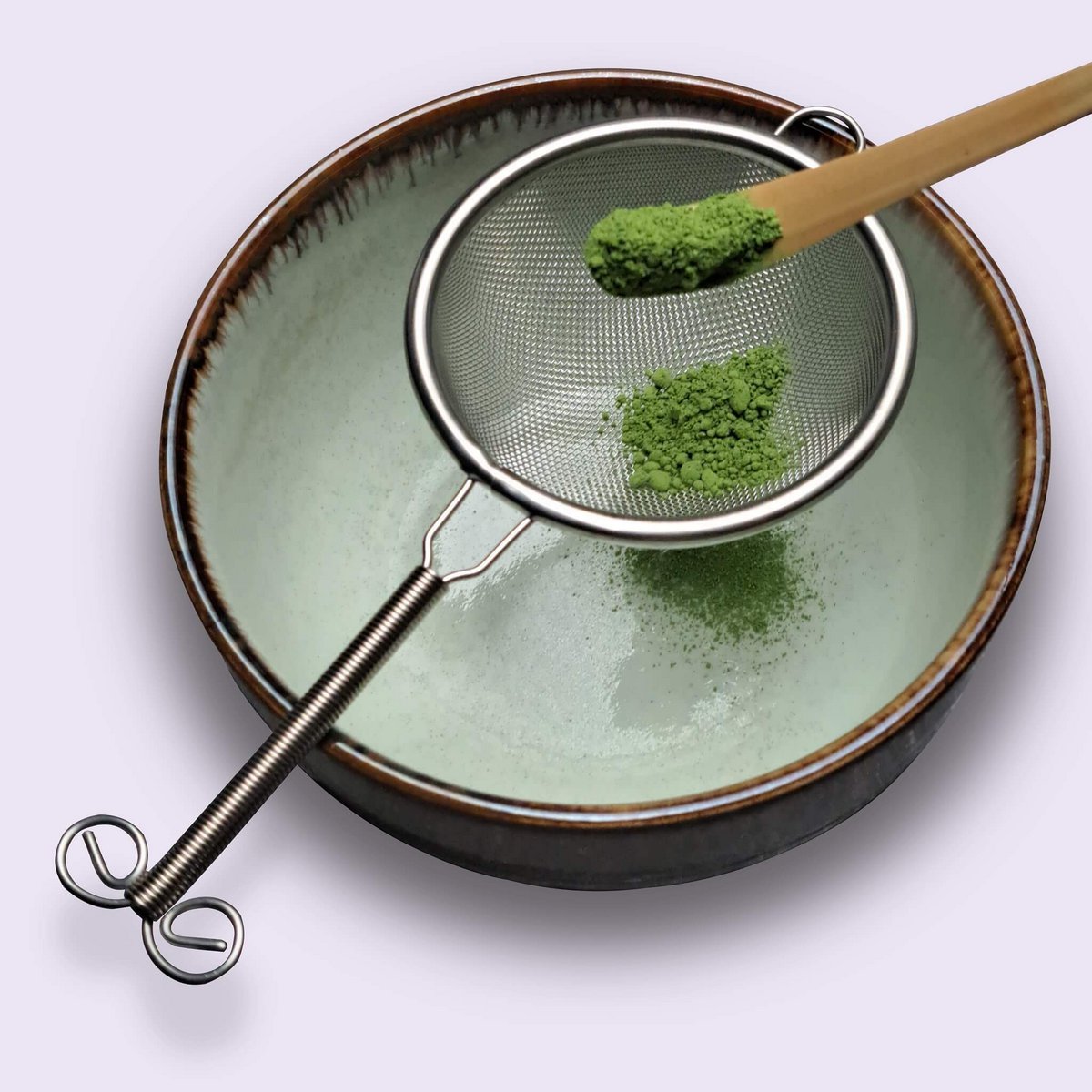 Passoire robuste à thé Matcha Chakoshi en acier inoxydable