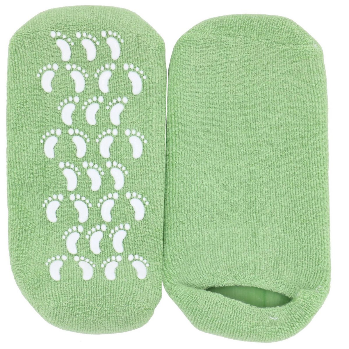 Chaussettes Vertes SPA Hydratantes - Gel aux Huiles de Jojoba et d’Olive, Vitamine E et Lavande - Contre les Pieds Secs et Craquelés, Redonne Douceur et Souplesse aux Pieds