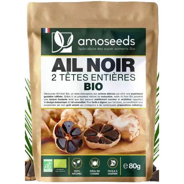 Ail noir bio, 2 têtes entières