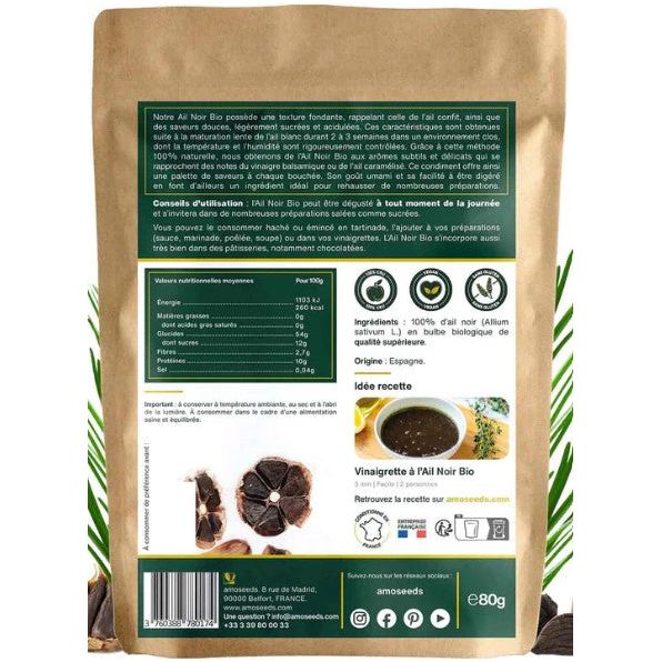 Ail noir bio, 2 têtes entières