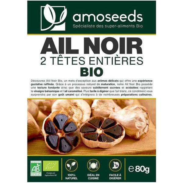 Ail noir bio, 2 têtes entières