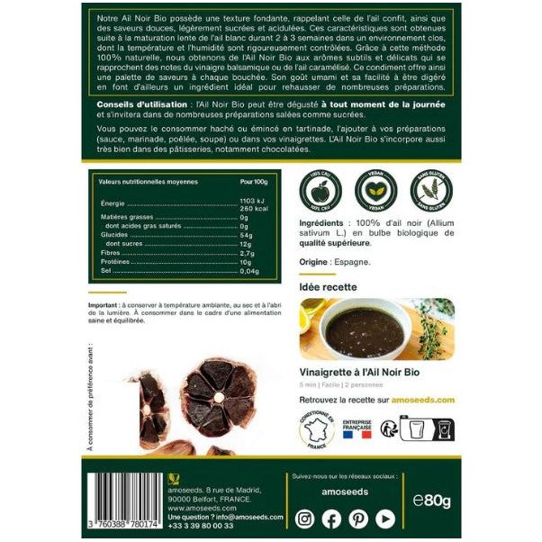 Ail noir bio, 2 têtes entières