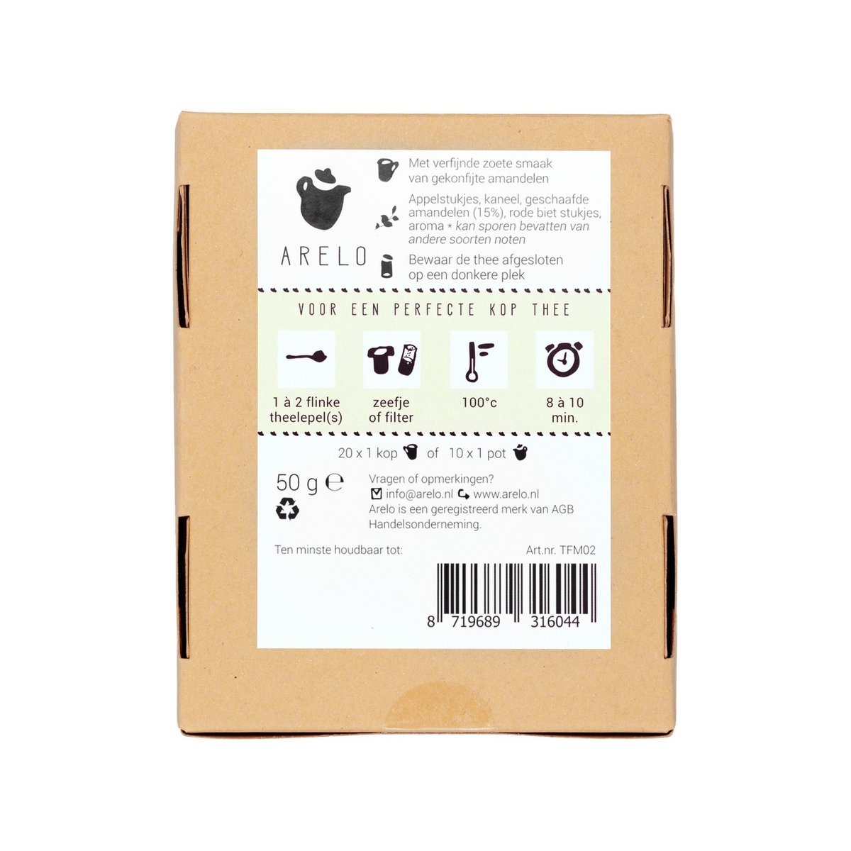 Thé aux amandes avec pomme et cannelle