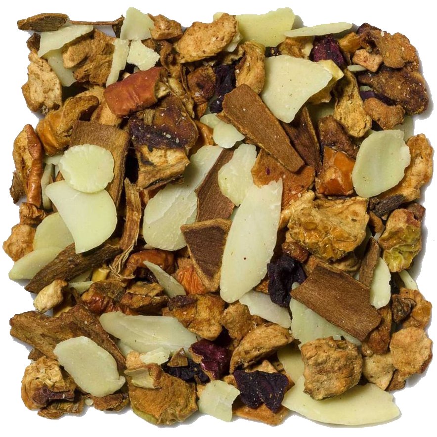 Thé aux amandes avec pomme et cannelle