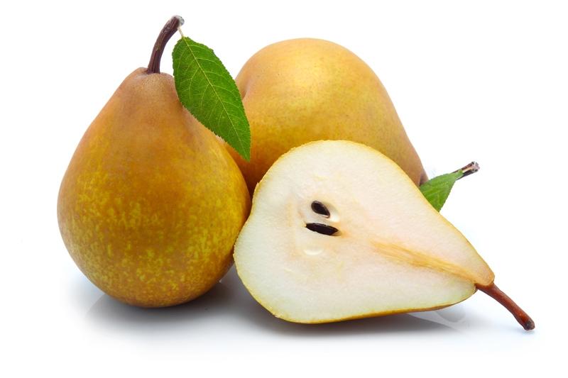 Poire Guyot bio fraîche, variété de saison sélectionnée par Holistibel.