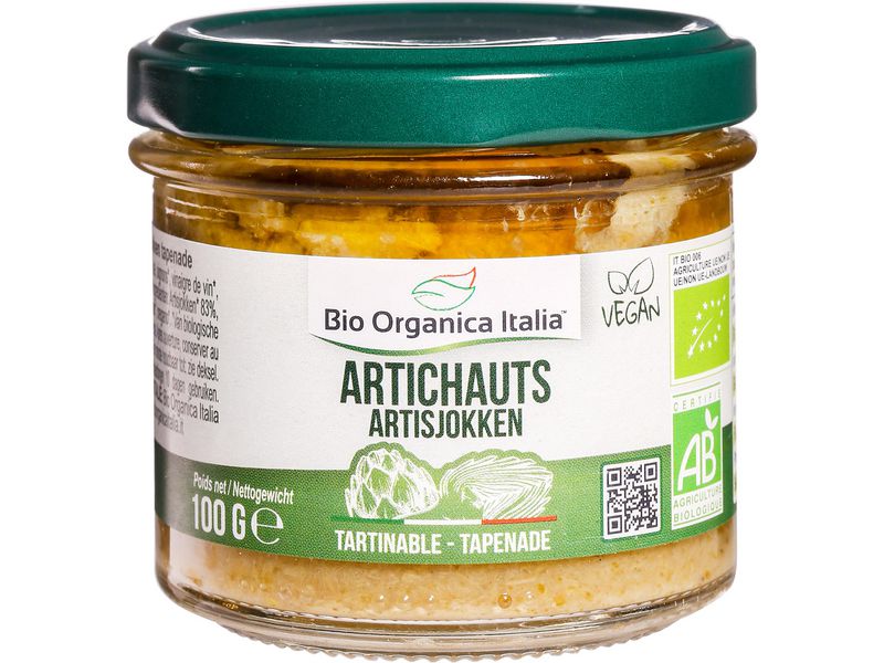 Tapenade d'artichauts bio 100 g en bocal en verre