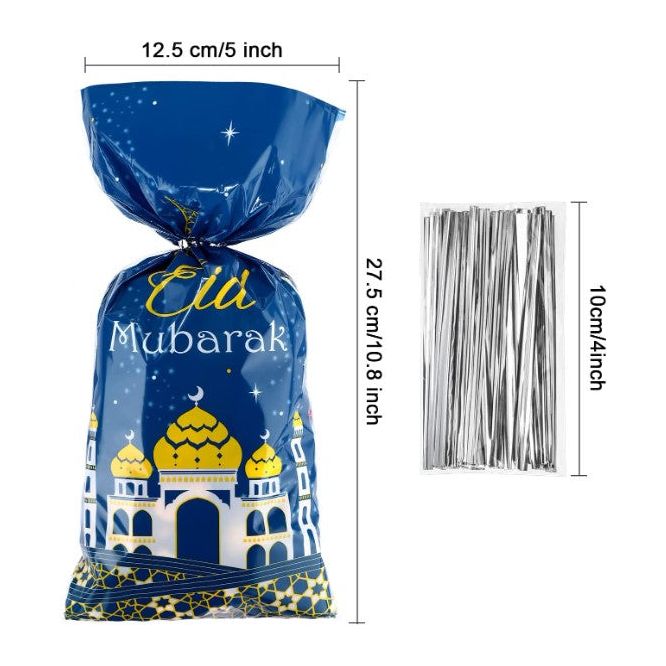 lot de 100 Sachets Eid Mubarak