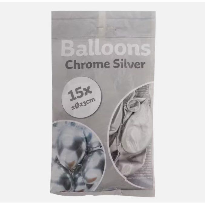 Pack de 15 ballons chromés