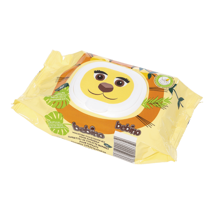 Lingettes-toilette humides pour enfants, 60 pcs