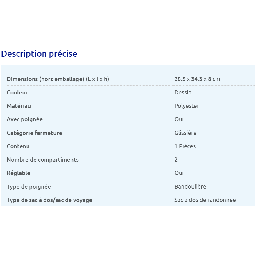 Sac à dos pour enfants Reine des Neiges