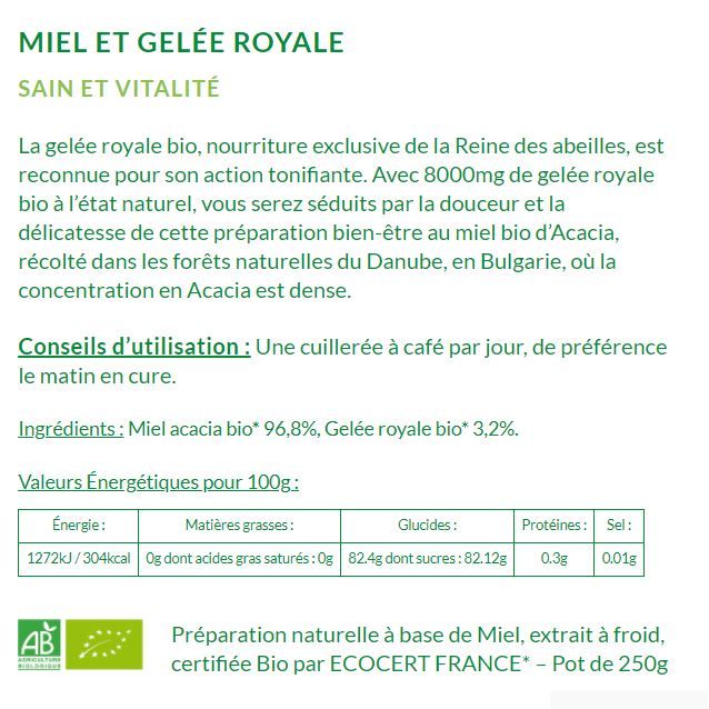 Miel et Gelée Royale | Ma Ruche Bio
