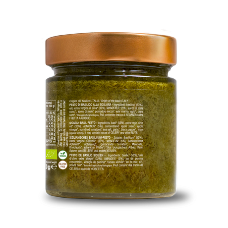 Pesto de basilic sicilien bio 190g