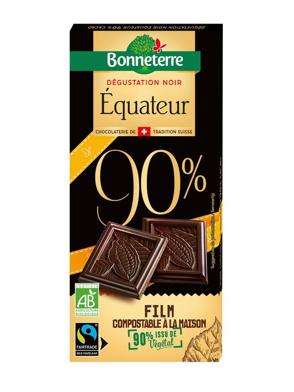 BONNETERRE Choco noir Équateur 90% 80g