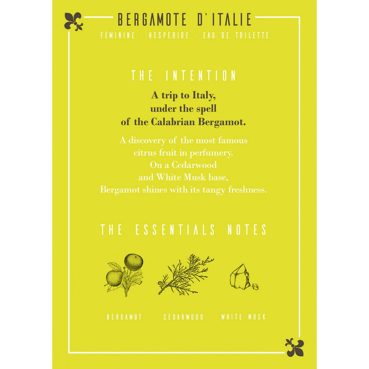 Bergamote d'Italie Eau de Toilette 50ml