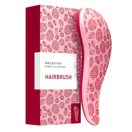 brush art brosse à cheveux rose