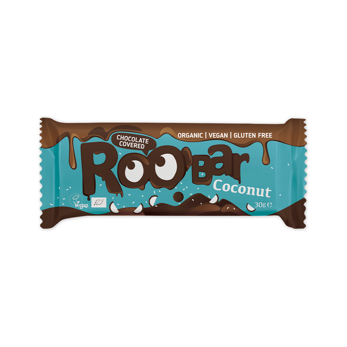 Coconut Bar recouvert de chocolat, organic, Roobar, 30g