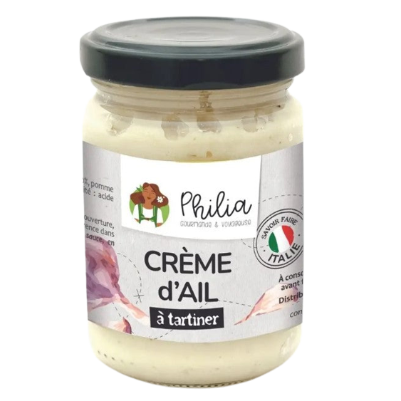 Crème d'ail Bio de la marque Philia
