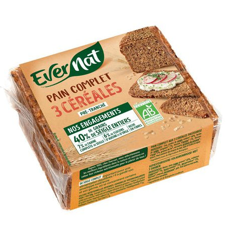 EVERNAT Pain complet 3 céréales 500g