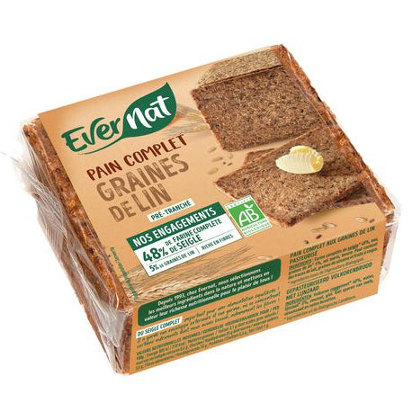 EVERNAT Pain complet graines de lin 500g