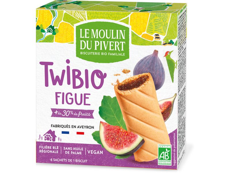 MOUL PIVER Twibio fourré figues 150g avec sirop de blé et sucre de canne